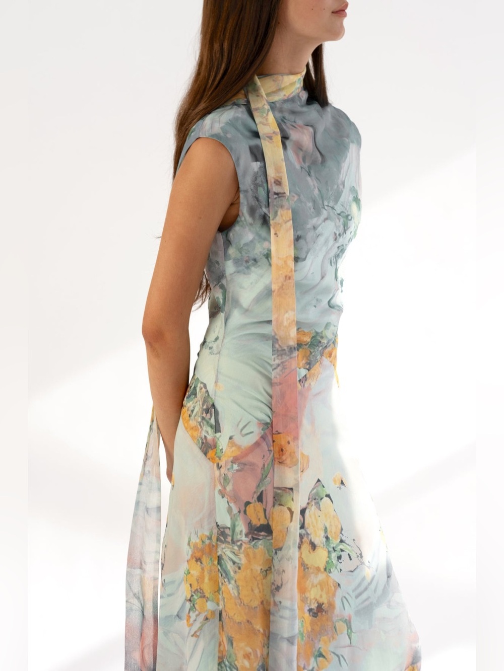 NWT Yellow The Label VIOLA MAXI DRESS — RENAISSANCE (SMALL) - Picture 3 of 8